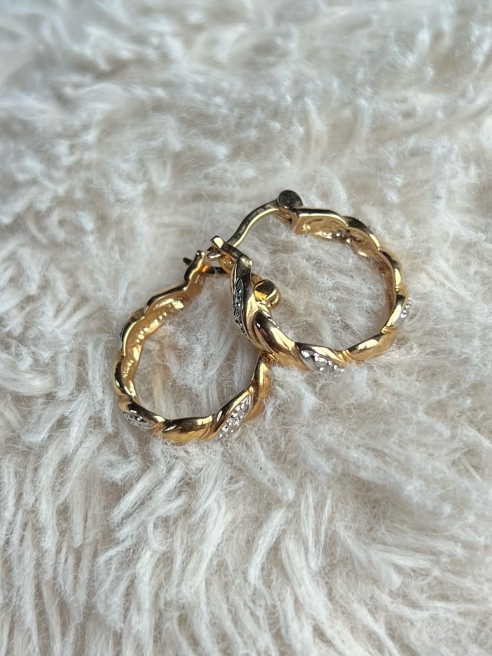 Gold Plated Sterling Silver Hoop Earrings